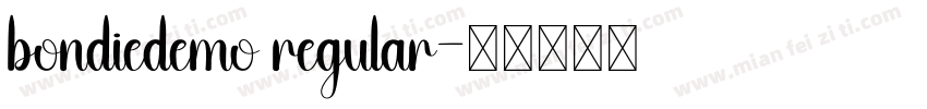 bondiedemo regular字体转换
